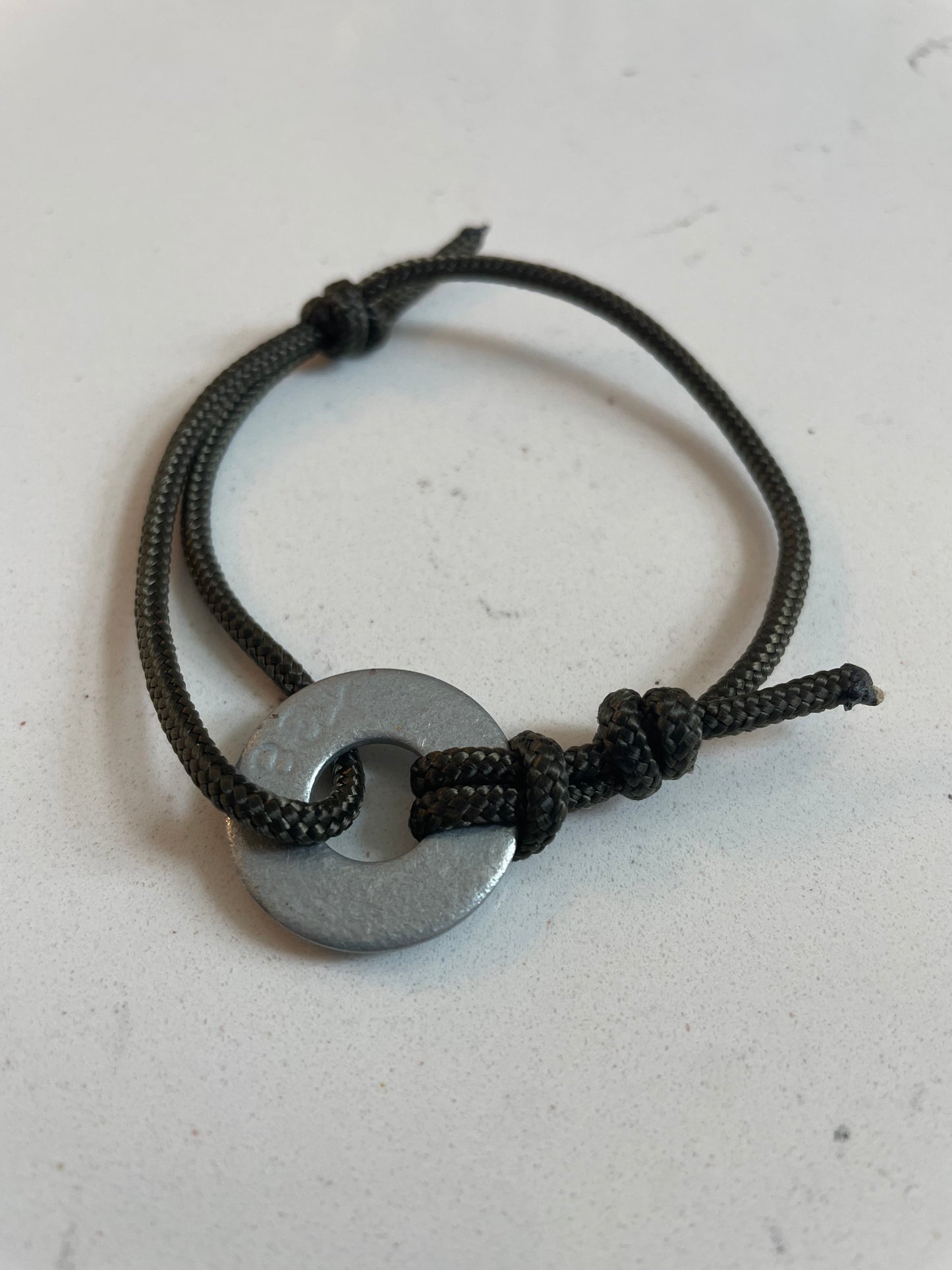 Forest Green Paracord + Steel Washer