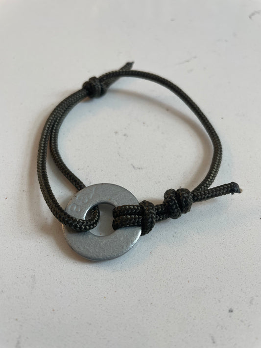 Forest Green Paracord + Steel Washer